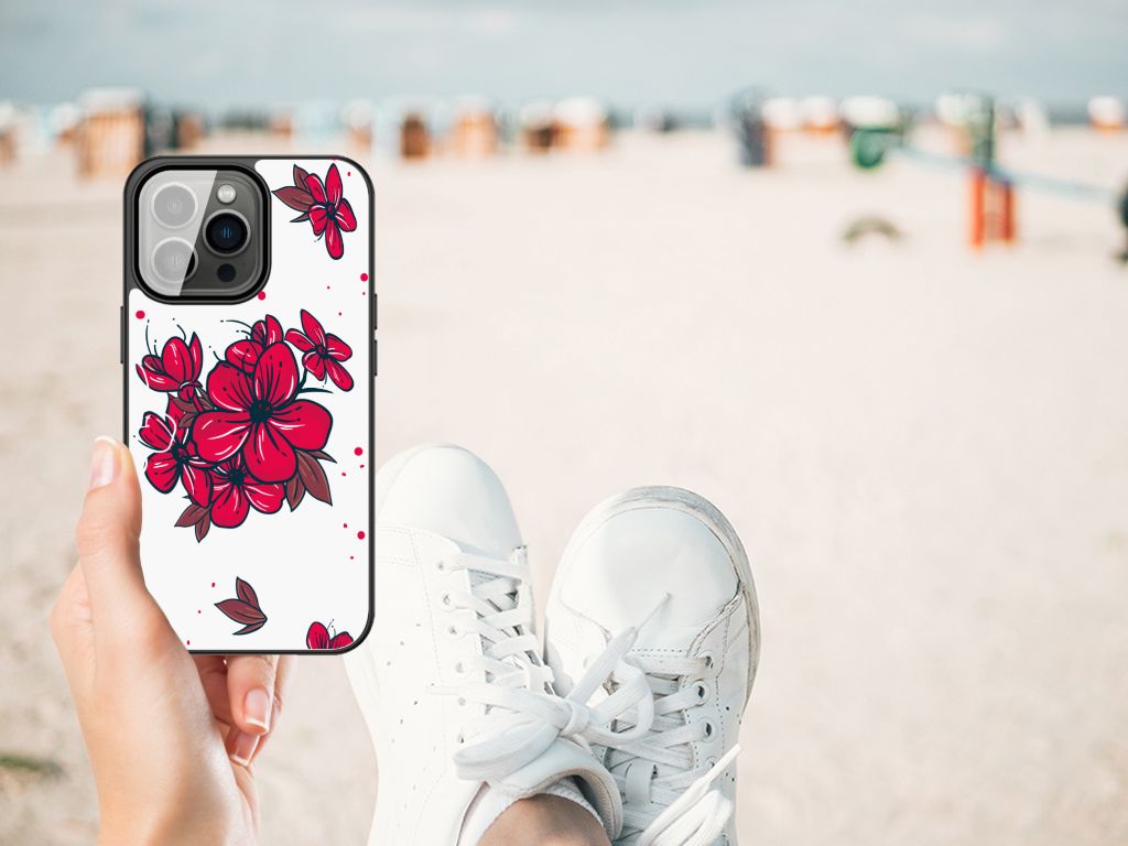 iPhone 13 Pro Max Bloemen Hoesje Blossom Red B2C Telecom