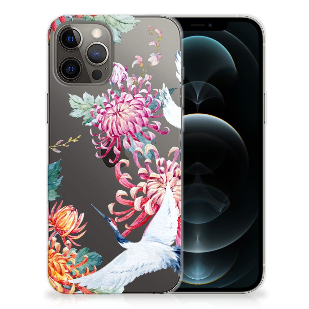 iPhone 12 Pro Max TPU Hoesje Bird Flowers B2C Telecom