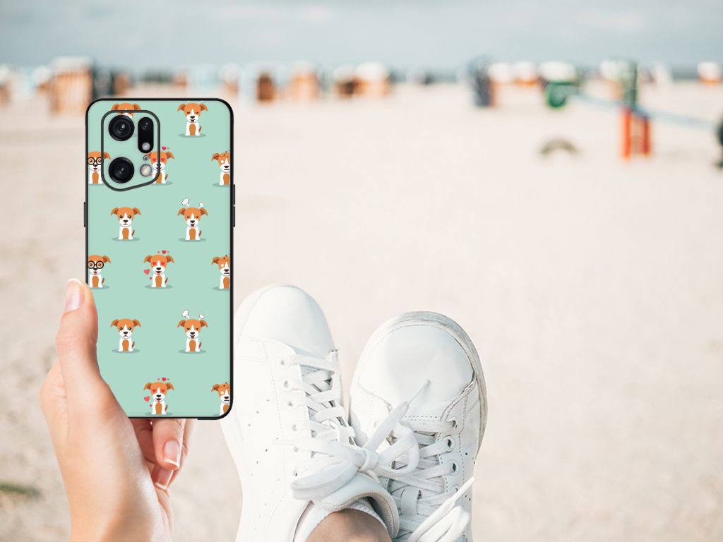 OPPO Find X5 Pro Dierenprint Telefoonhoesje Pups B2C Telecom