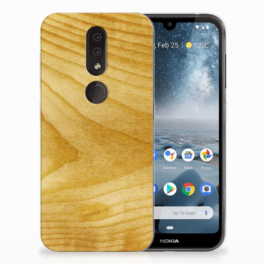 Nokia 4.2 Bumper Hoesje Licht Hout