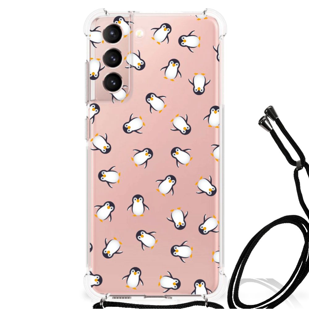 Doorzichtige Silicone Hoesje voor Samsung Galaxy S21 FE Pinguïn
