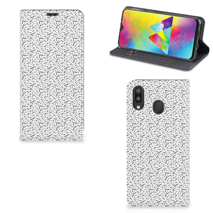 Samsung Galaxy M20 Hoesje met Magneet Stripes Dots