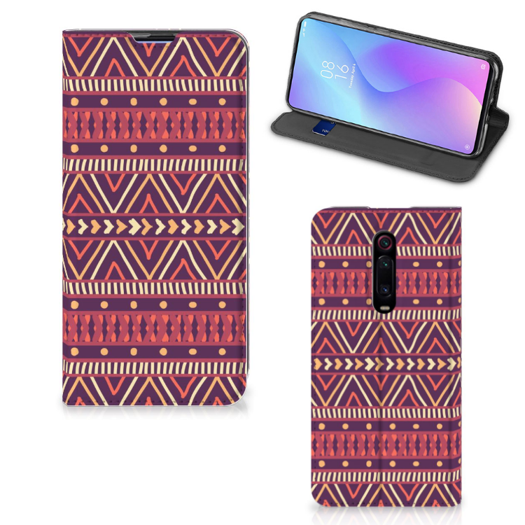 Xiaomi Redmi K20 Pro Hoesje met Magneet Aztec Paars - B2C Telecom