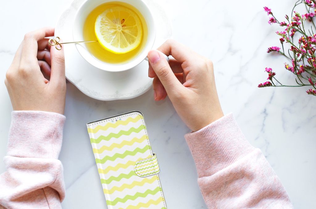 Samsung Galaxy A41 Telefoon Hoesje Waves Yellow