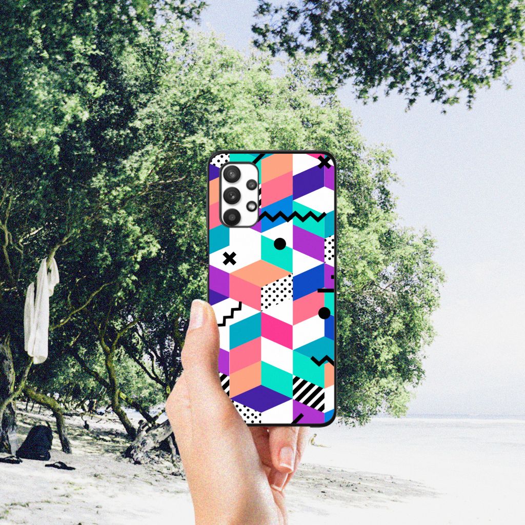 Samsung Galaxy A32 5G Backcover Blokken Kleurrijk B2C Telecom