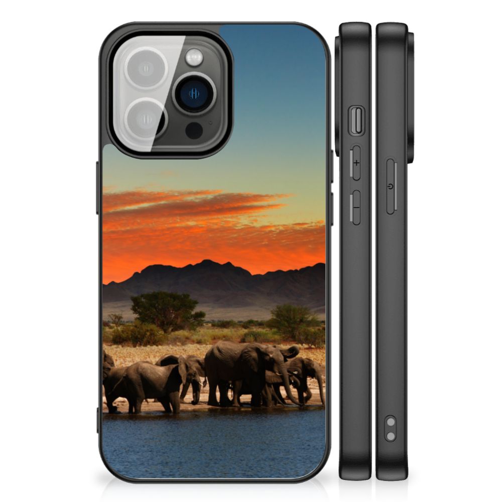iPhone 13 Pro Dierenprint Telefoonhoesje Olifanten B2C Telecom