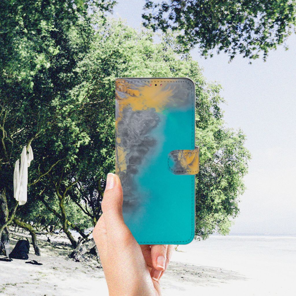 Samsung Galaxy A13 (4G) Bookcase Marble Blue Gold