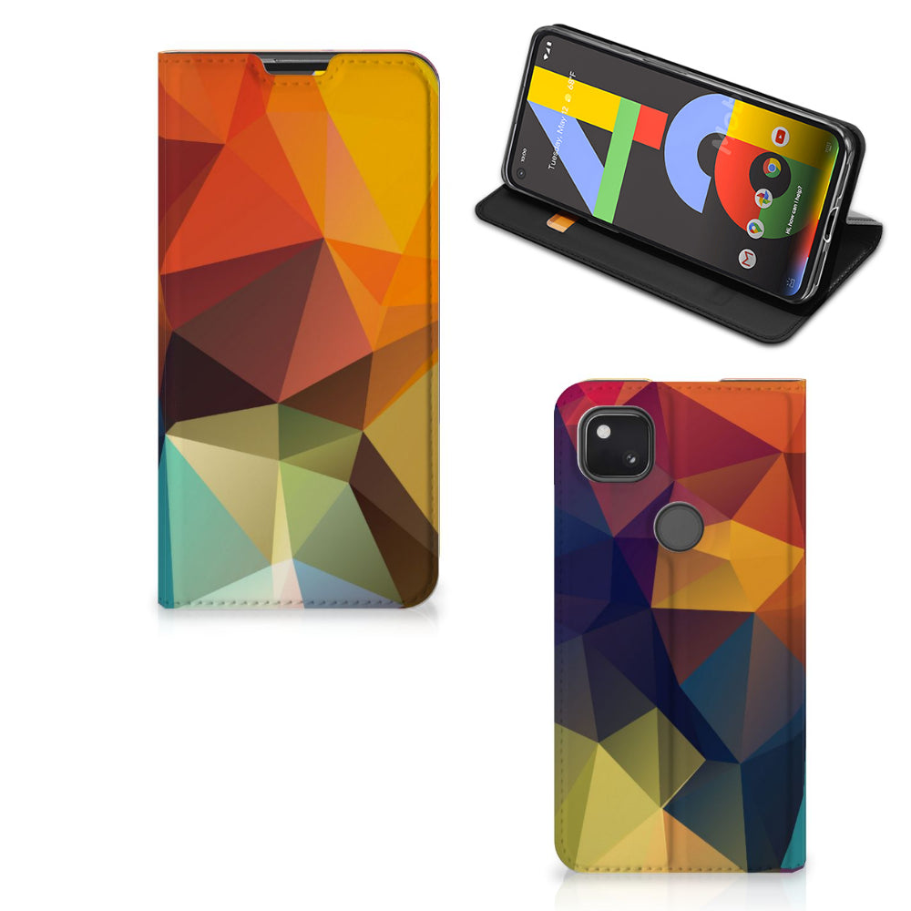 Google Pixel 4a Stand Case Polygon Color