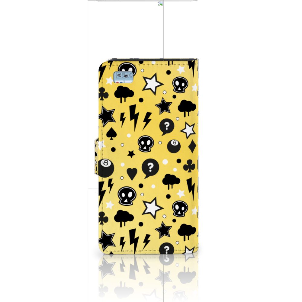 Telefoonhoesje met Naam Huawei Ascend P8 Lite Punk Geel