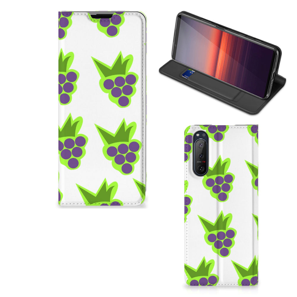 Sony Xperia 5 II Flip Style Cover Druiven