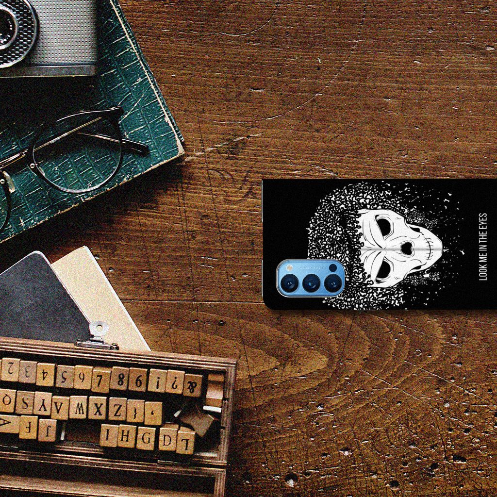 Mobiel BookCase OPPO Reno4 Pro 5G Skull Hair - B2C Telecom