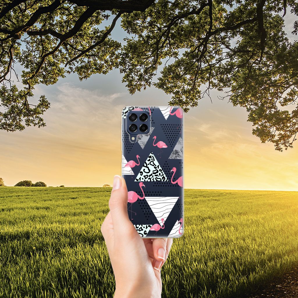 Samsung Galaxy M53 TPU Hoesje Flamingo Triangle