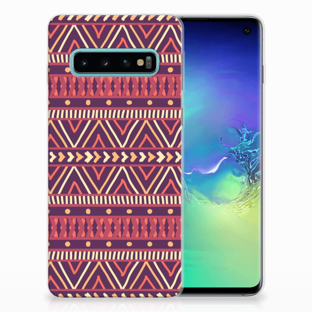 Samsung Galaxy S10 TPU bumper Aztec Paars