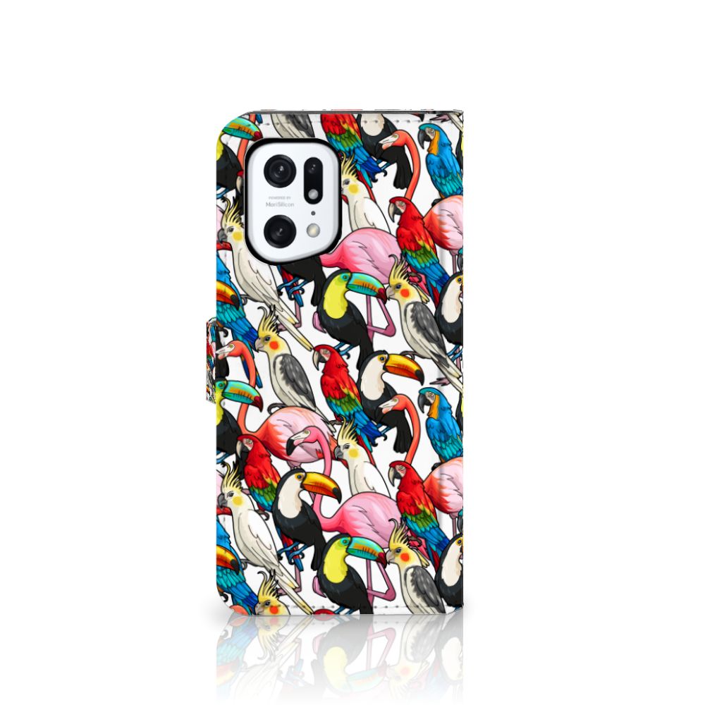 OPPO Find X5 Pro Telefoonhoesje met Pasjes Birds