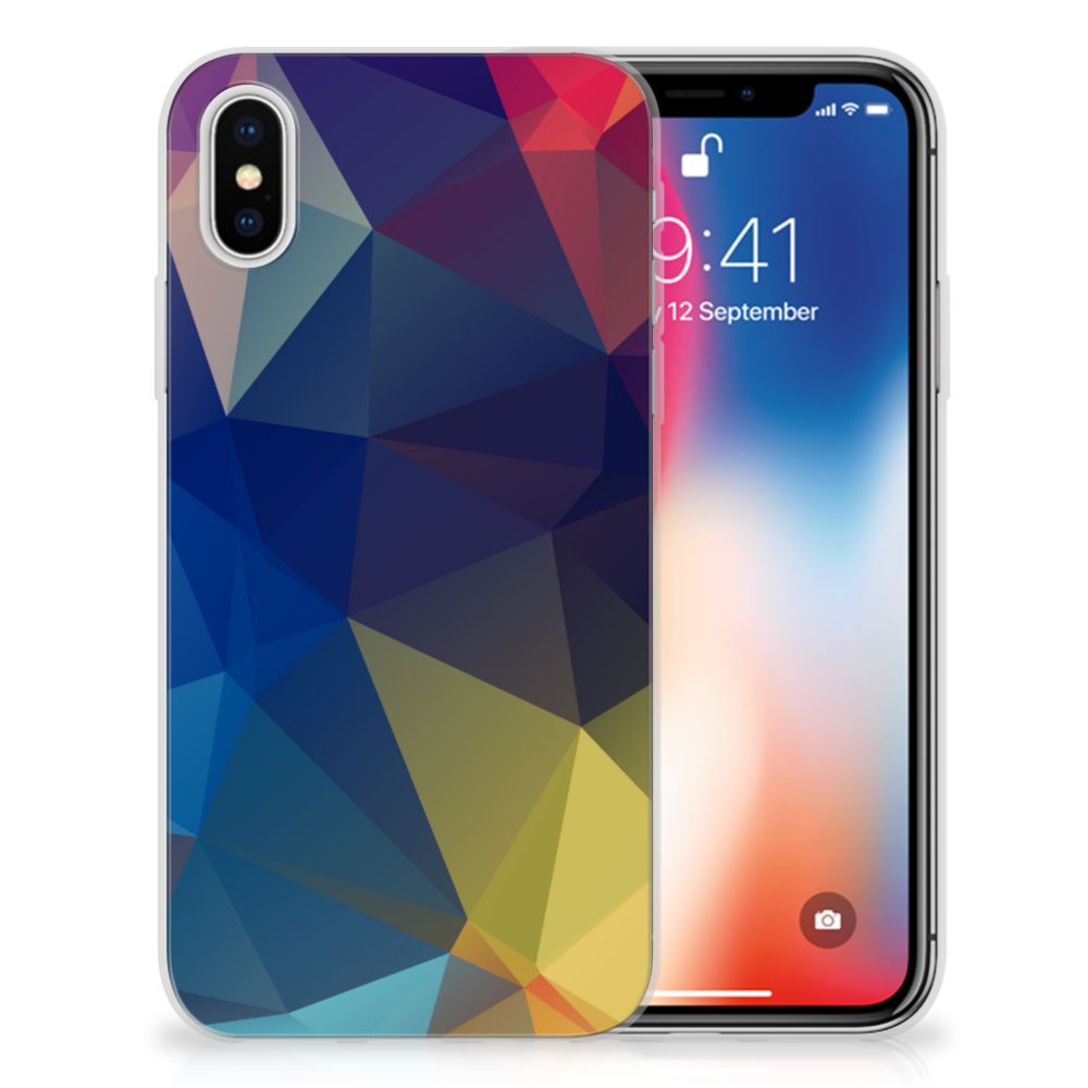Apple iPhone X | Xs TPU Hoesje Polygon Dark