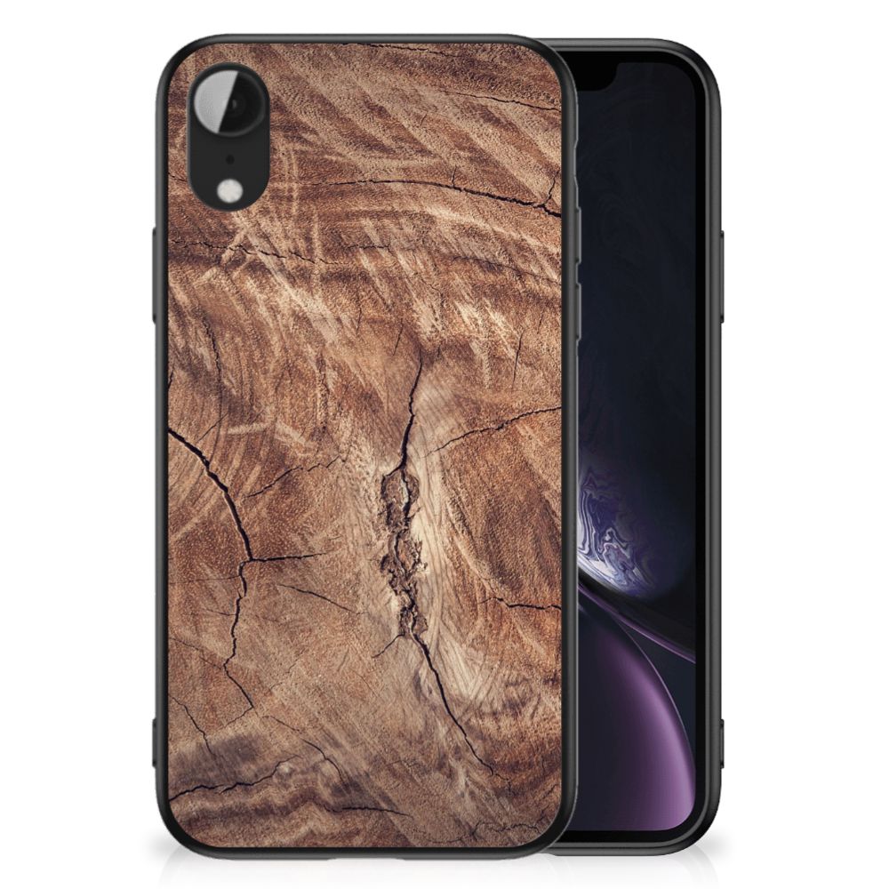 Apple iPhone XR Houten Print Telefoonhoesje Tree Trunk