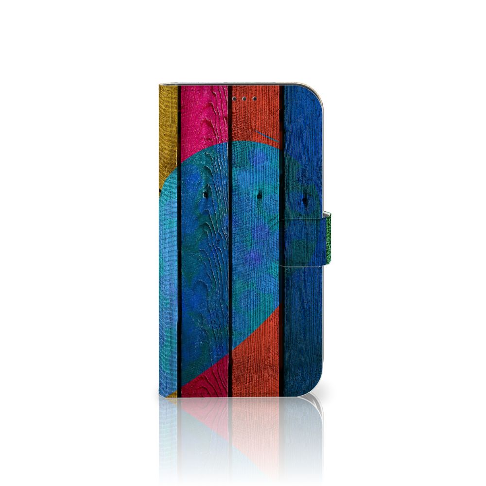 Apple iPhone 12 Pro Max Book Style Case Wood Heart - Cadeau voor je Vriend
