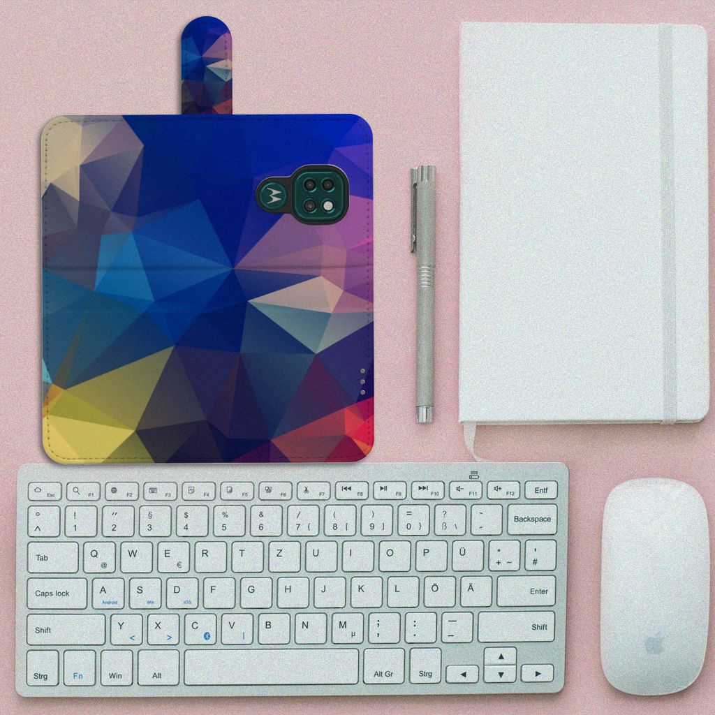Motorola Moto G9 Play | E7 Plus Book Case Polygon Dark