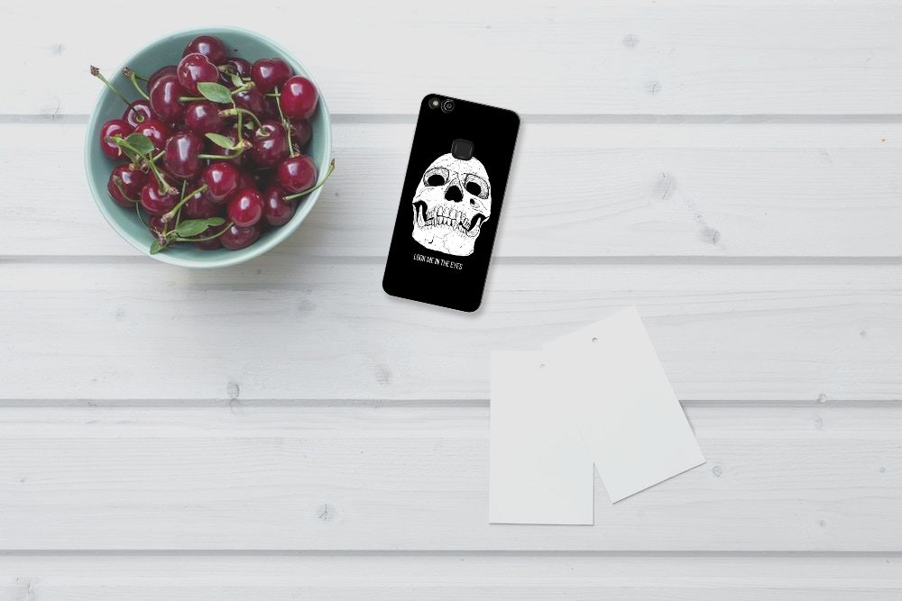 Silicone Back Case Huawei P10 Lite Skull Eyes