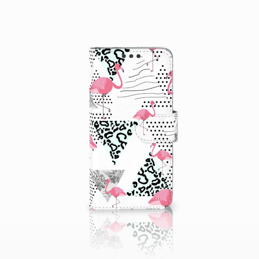 Microsoft Lumia 650 Telefoonhoesje met Pasjes Flamingo Triangle
