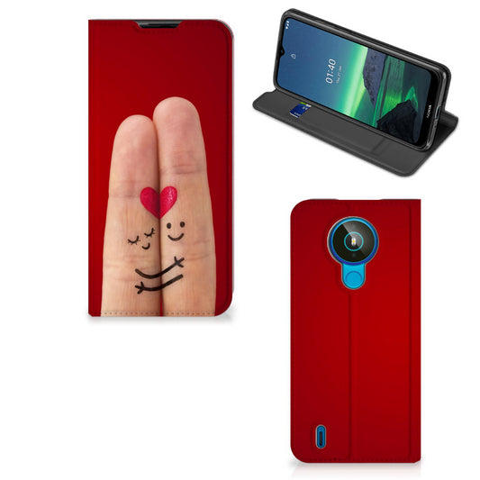 Nokia 1.4 Hippe Standcase Liefde - Origineel Romantisch Cadeau