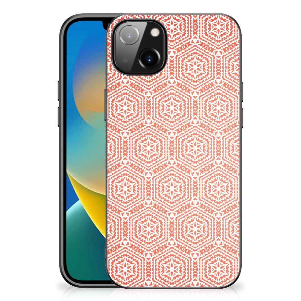 iPhone 14 Plus Back Case Pattern Orange