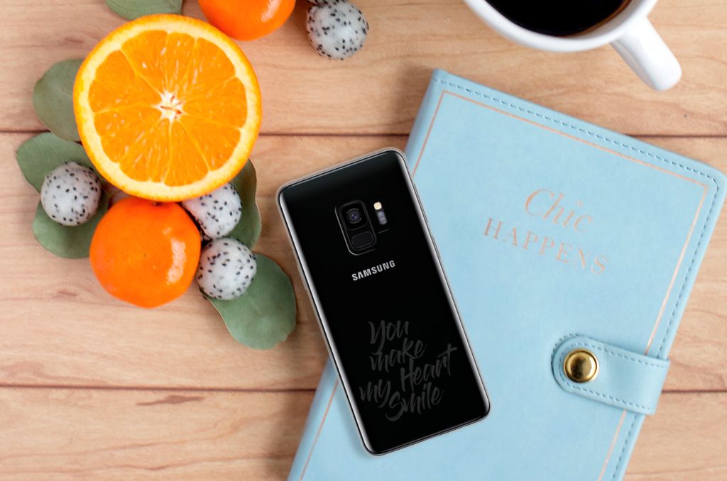 Samsung Galaxy S9 Siliconen hoesje met naam Heart Smile