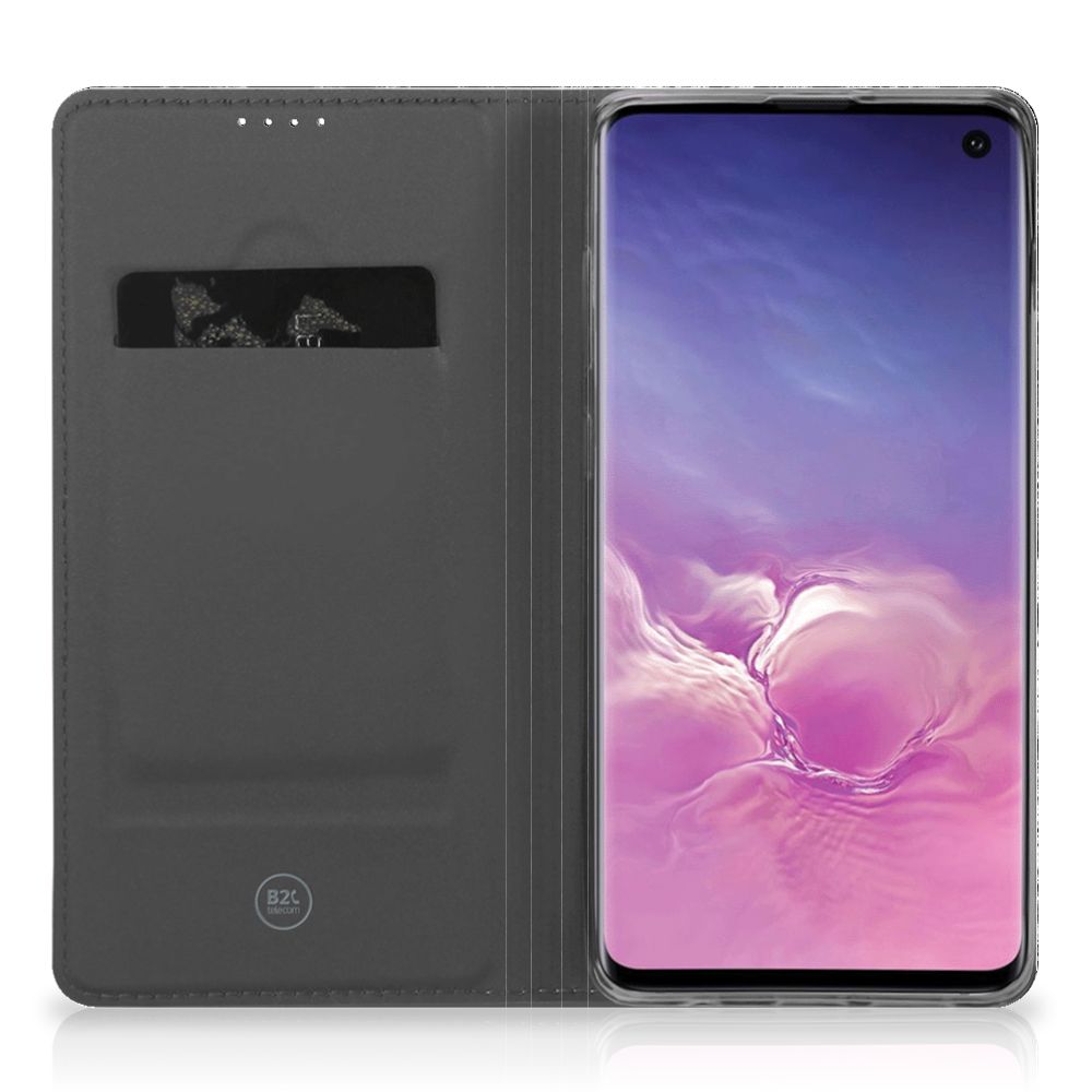 Book Wallet Case Samsung Galaxy S10 Boomschors Grijs