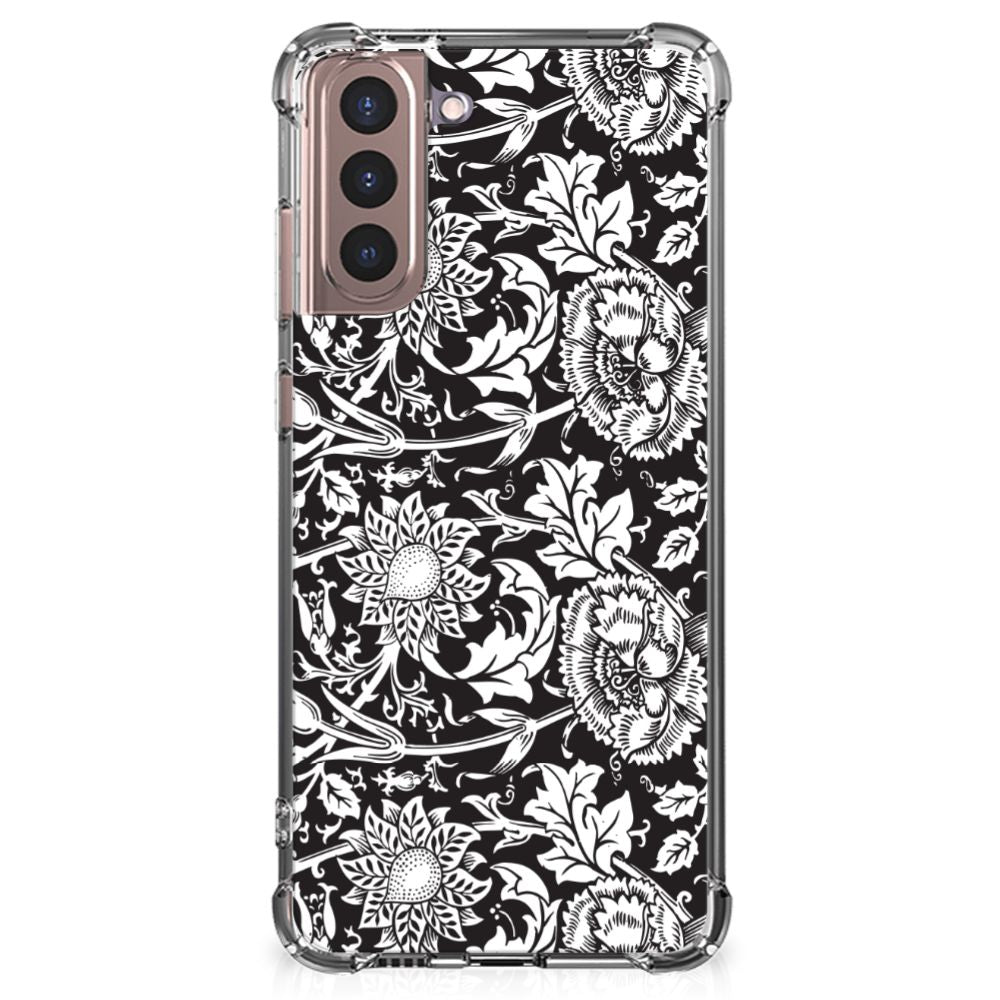 Samsung Galaxy S21 Plus Case Black Flowers