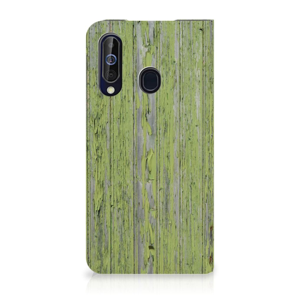 Samsung Galaxy A60 Book Wallet Case Green Wood
