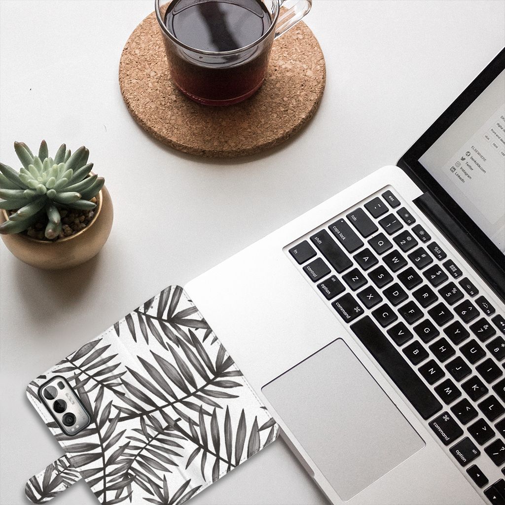 OPPO Find X3 Neo 5G Hoesje Leaves Grey