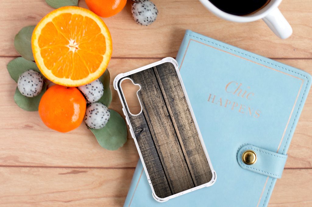 Samsung Galaxy A34 Stevig Telefoonhoesje Steigerhout B2C Telecom