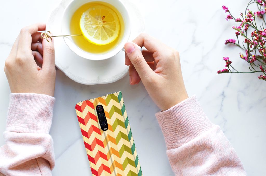 Xiaomi Redmi K20 Pro Hoesje met Magneet Zigzag Multi Color - B2C Telecom