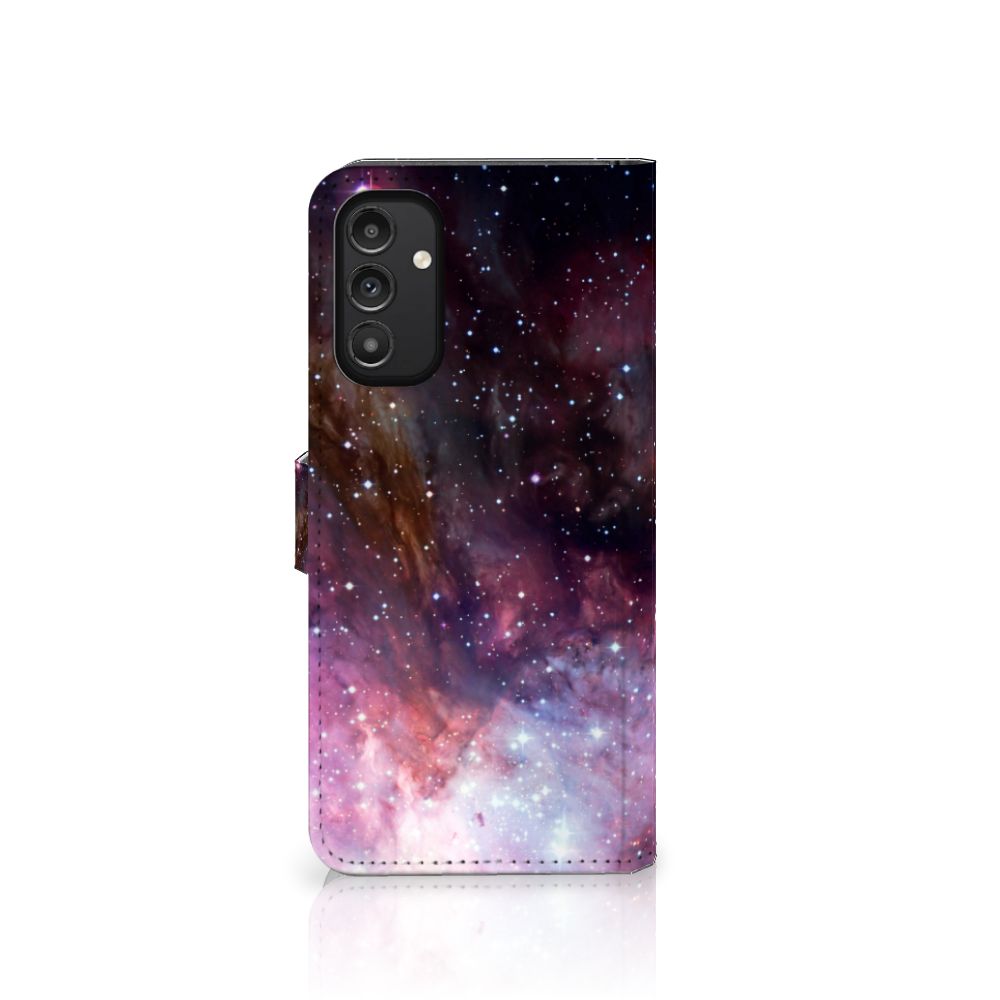 Book Case voor Samsung Galaxy A14 4G Galaxy met heelal design in kleuren van sterren en planeten.