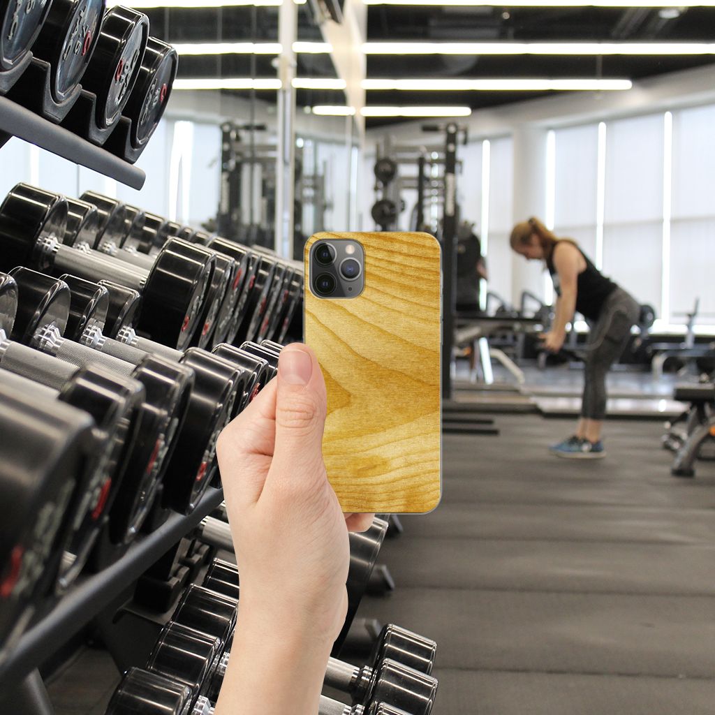Apple iPhone 11 Pro Bumper Hoesje Licht Hout