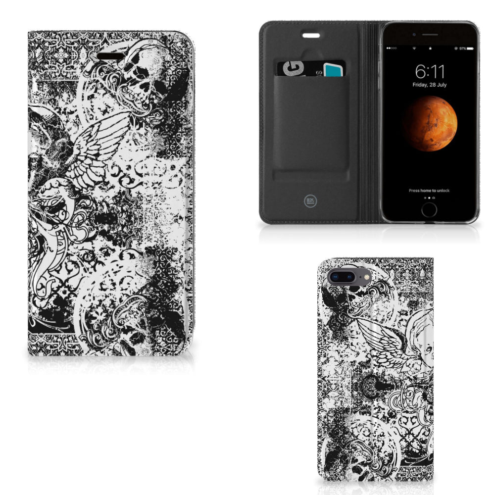 Mobiel BookCase Apple iPhone 7 Plus | 8 Plus Skulls Angel