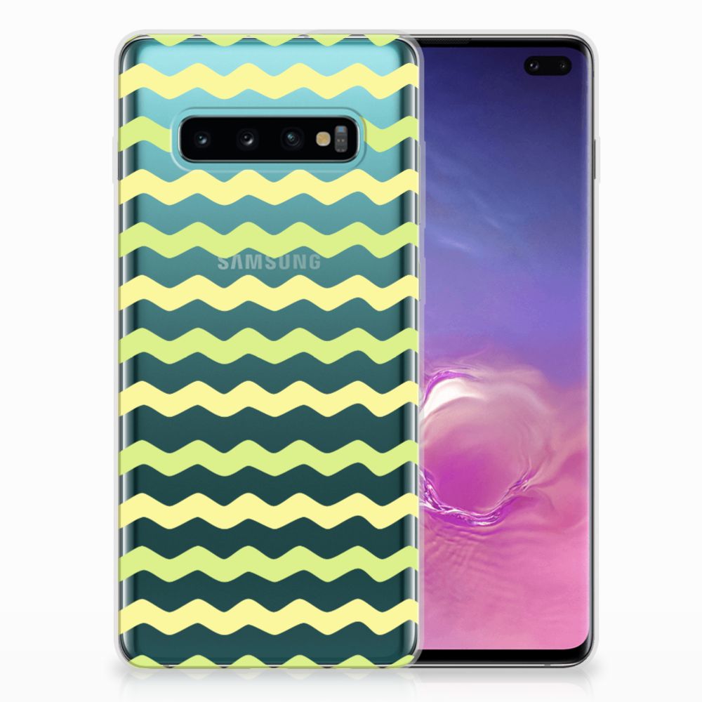 Samsung Galaxy S10 Plus TPU bumper Waves Yellow