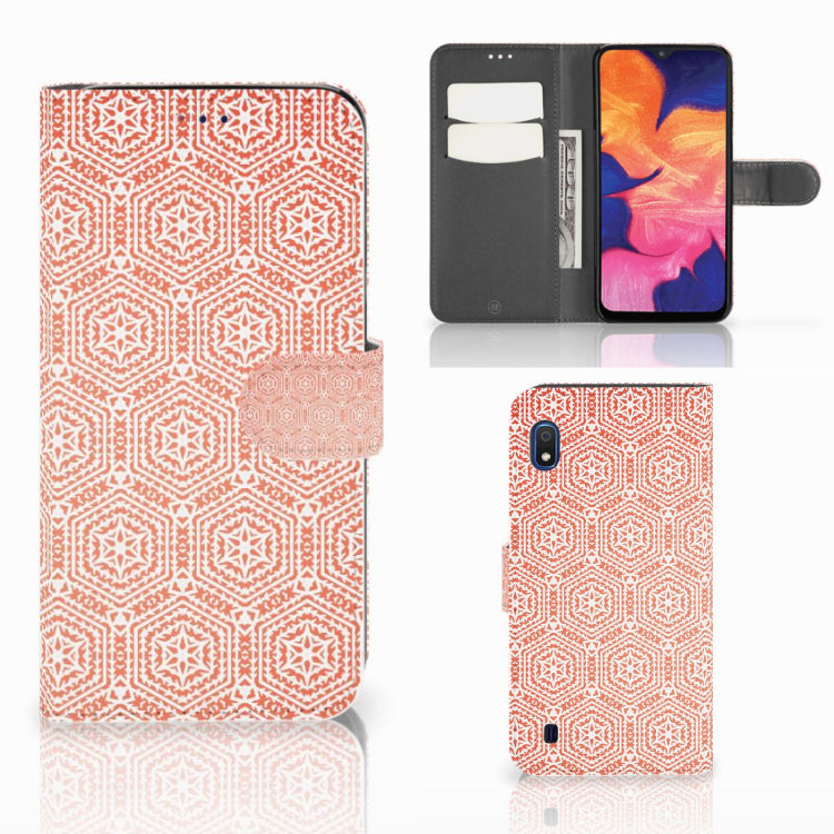 Samsung Galaxy A10 Telefoon Hoesje Pattern Orange