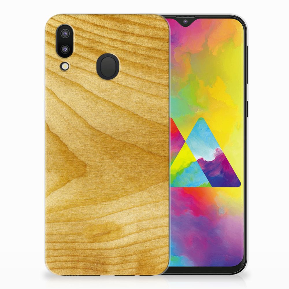 Samsung Galaxy M20 (Power) Bumper Hoesje Licht Hout