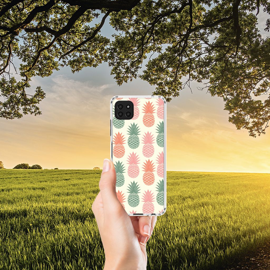 Samsung Galaxy A22 5G Beschermhoes Ananas B2C Telecom
