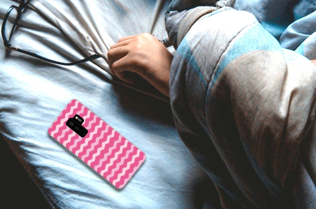 Samsung Galaxy S9 Plus TPU bumper Waves Pink