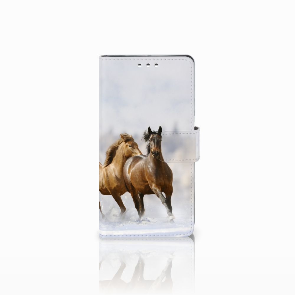 Sony Xperia XZ1 Telefoonhoesje met Pasjes Paarden