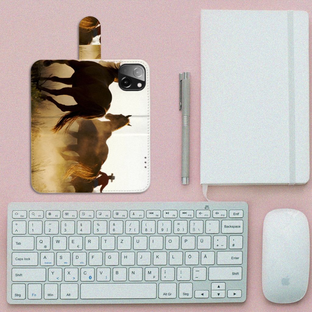 iPhone 13 Mini Telefoonhoesje met Pasjes Design Cowboy