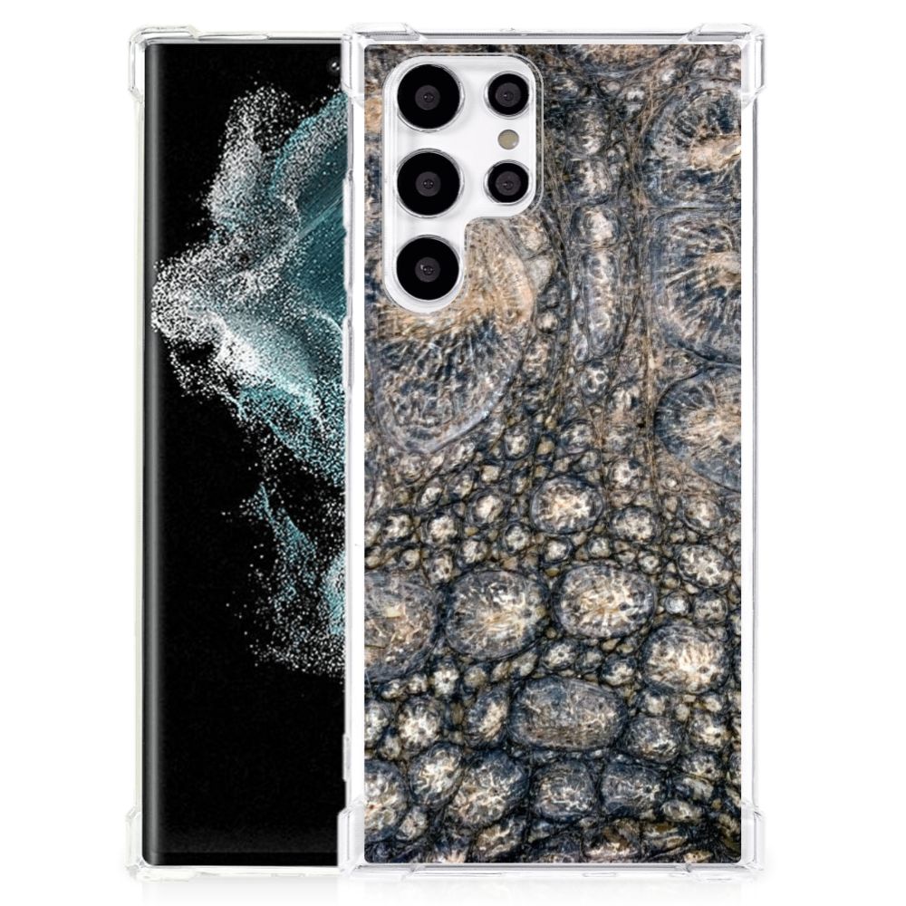 Samsung Galaxy S22 Ultra Case Anti-shock Krokodillenprint B2C Telecom