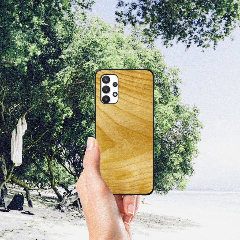Samsung Galaxy A32 5G Houten Print Telefoonhoesje Licht Hout B2C Telecom