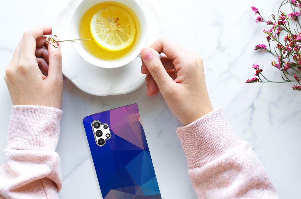 Samsung Galaxy A32 4G | A32 5G Enterprise Editie Stand Case Polygon Dark - B2C Telecom