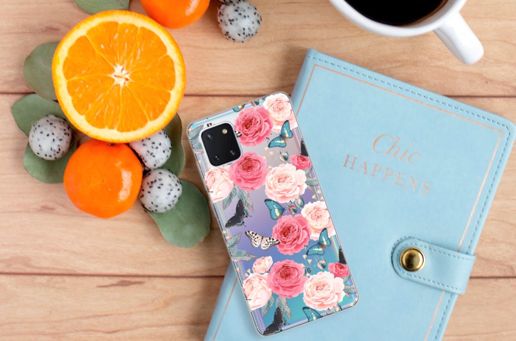 Samsung Galaxy Note 10 Lite TPU Case Butterfly Roses