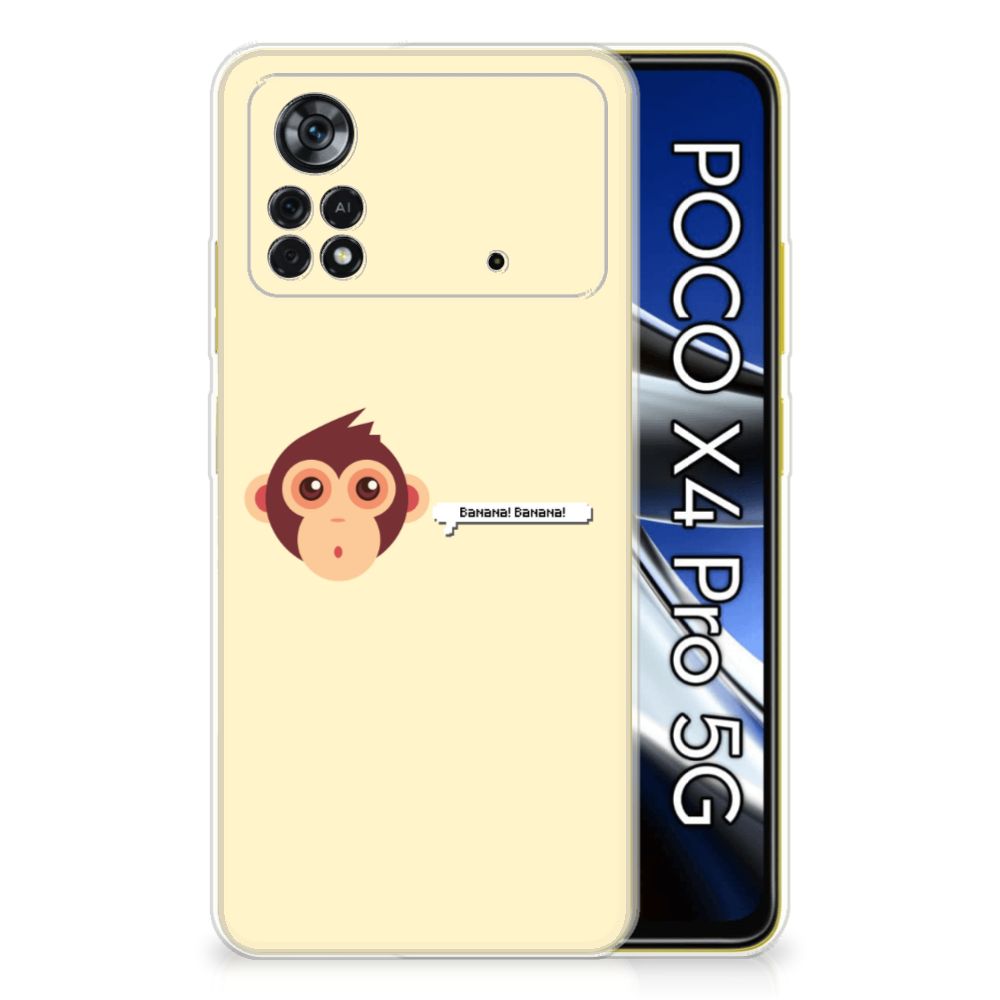 Xiaomi Poco X4 Pro 5G Telefoonhoesje met Naam Monkey B2C Telecom