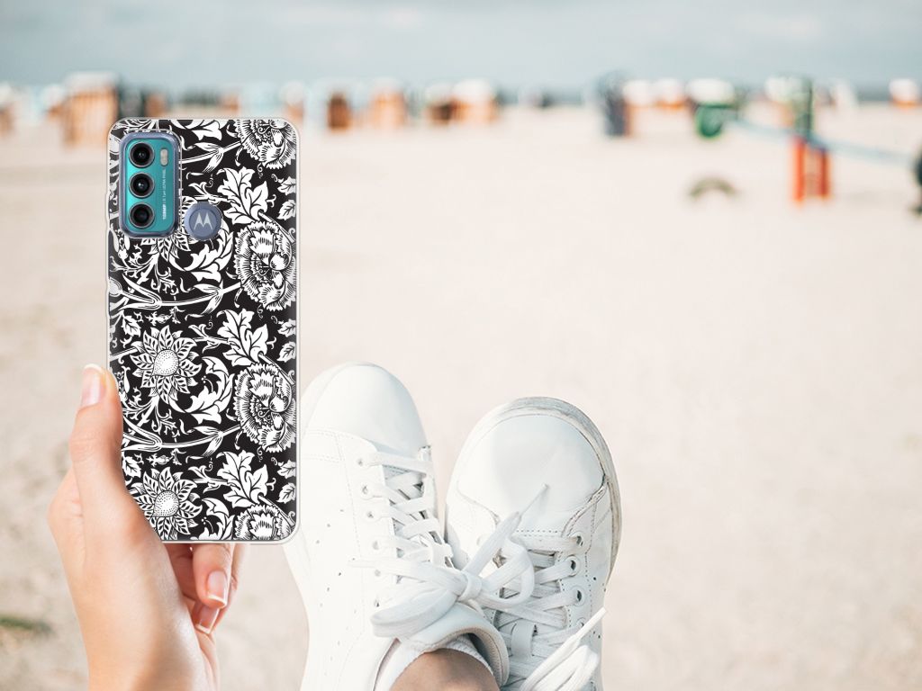 Motorola Moto G60 TPU Case Black Flowers B2C Telecom