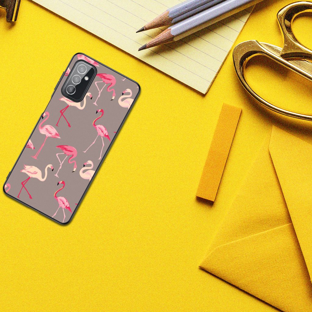 Samsung Galaxy M52 Dierenprint Telefoonhoesje Flamingo B2C Telecom